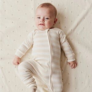 Jamie Kay Pima Cotton Frankie Zip One Piece, Weekday Stripe, Size 1Yr